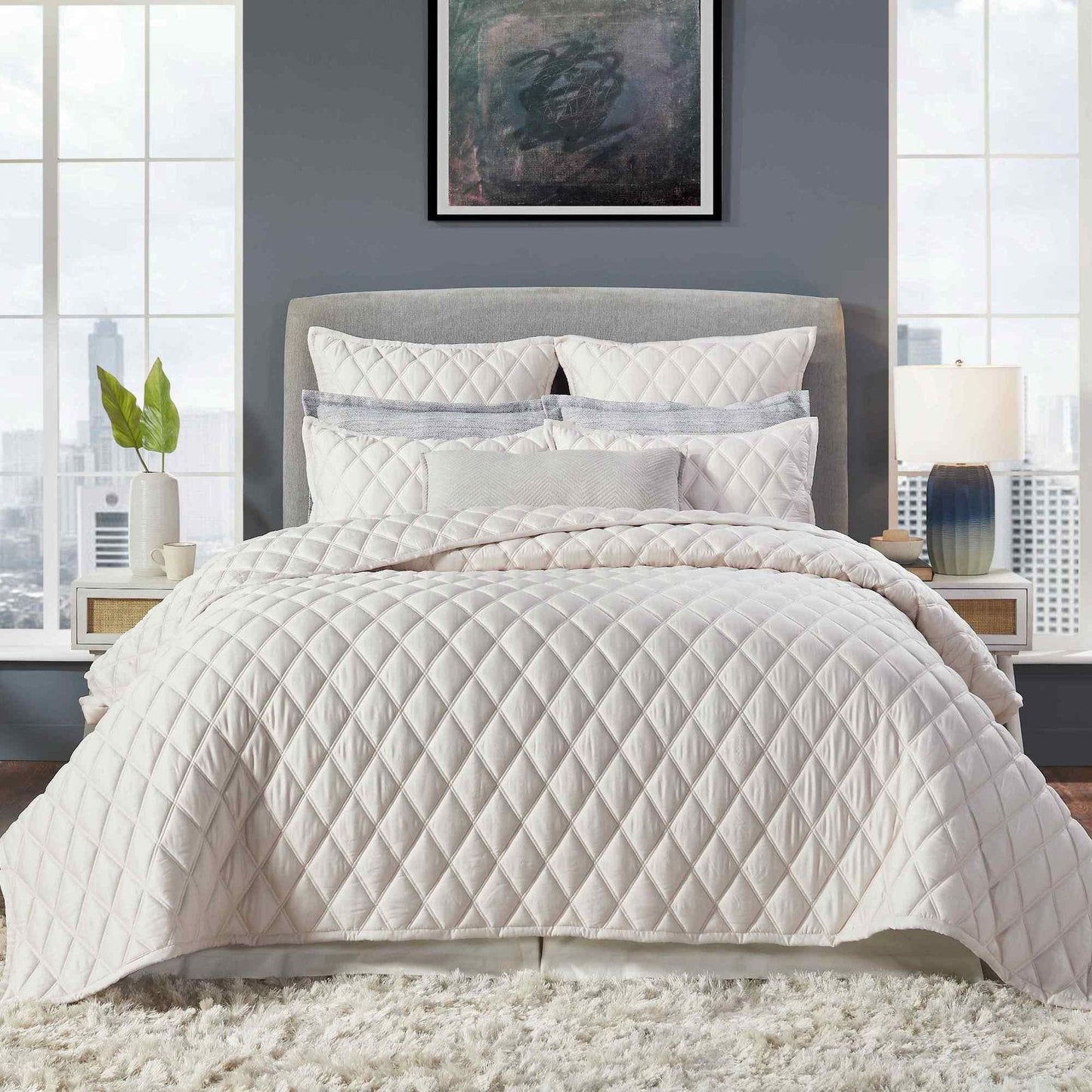 Avalon Lyocell Diamond Quilted Coverlet