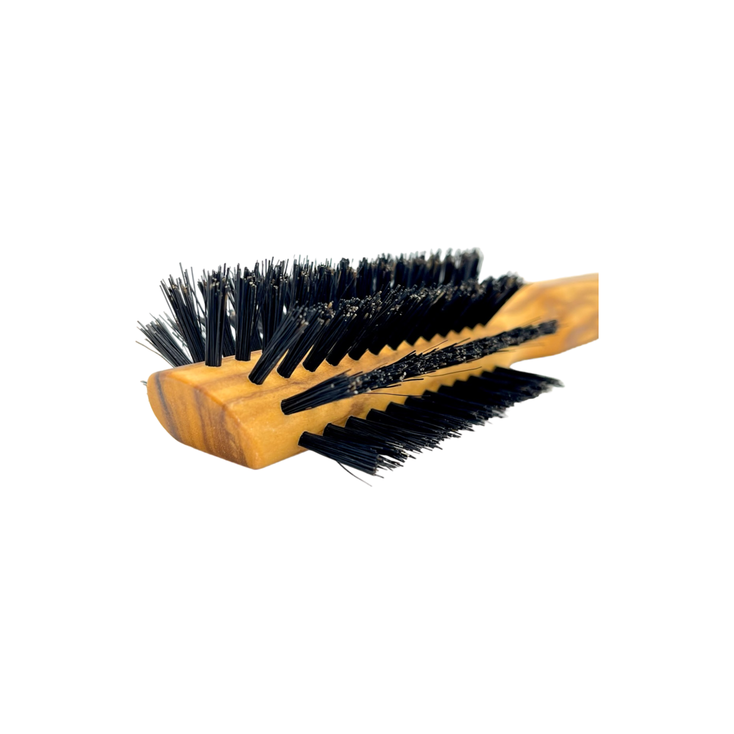 Dural Olive wood half-round hair brush with boar bristles - 7 rows