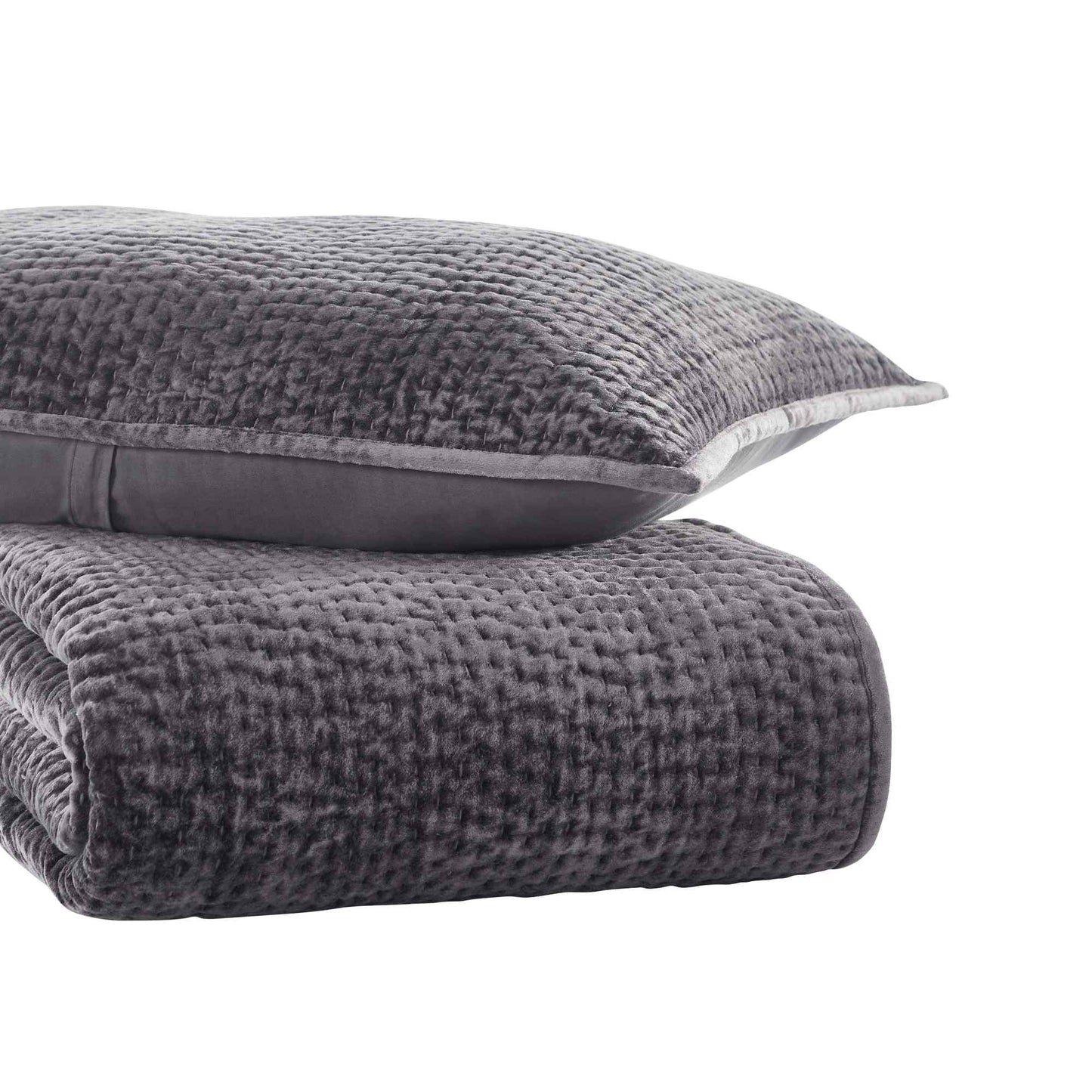 Laguna Pick Stitch Velvet Coverlet - Clearance