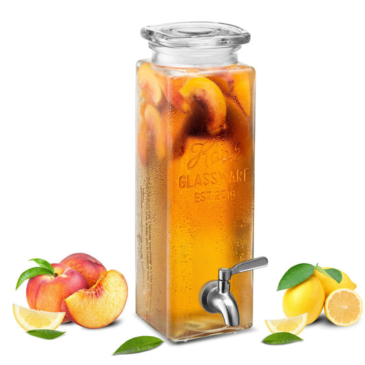 Tall Glass Yorkshire Beverage Dispenser, 80 Oz