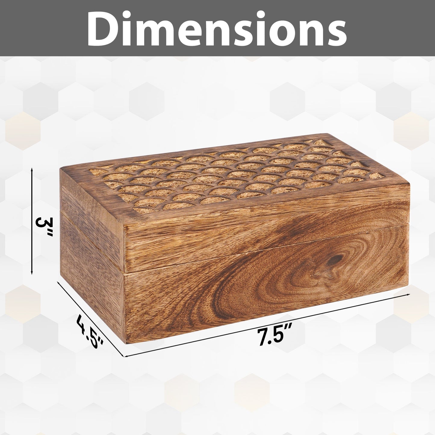 Carved Scallop Boxes in Medium Burnt