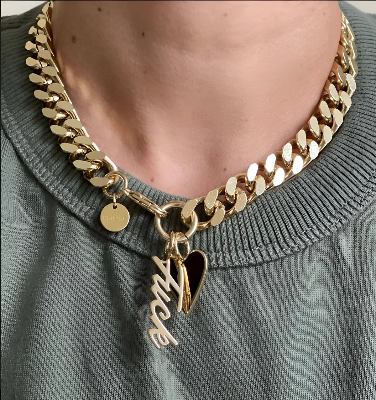 Taraji Necklace With Heart & Fuck Charms