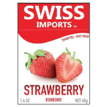 Swiss Imports Strawberry Sugar Free Bonbons Hard Candy Drops 1.4 Oz