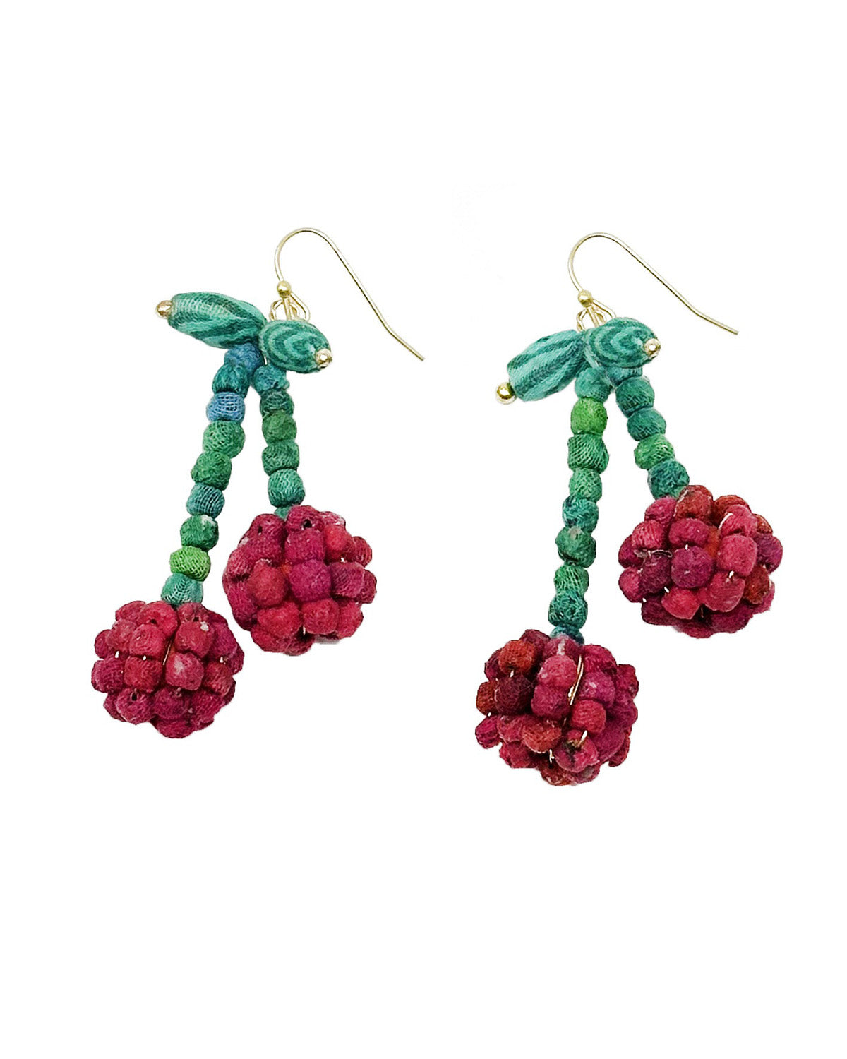 Kantha Cherry Earrings