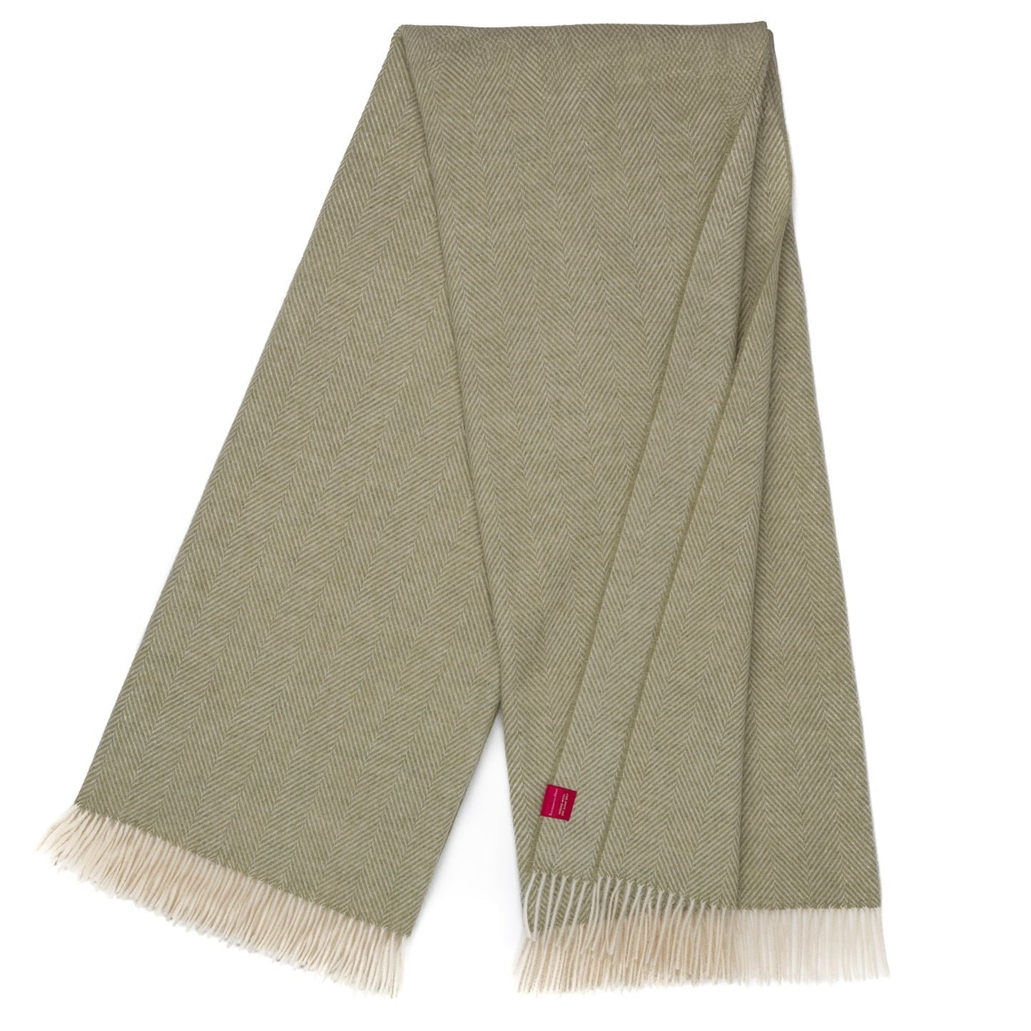 Southampton Home Merino Wool Herringbone Throw (Celery) - Osadia Concept Store