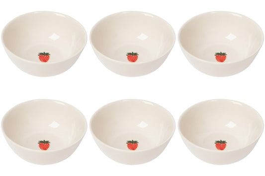 Set of 6 Bowl Petite Motif Strawberry