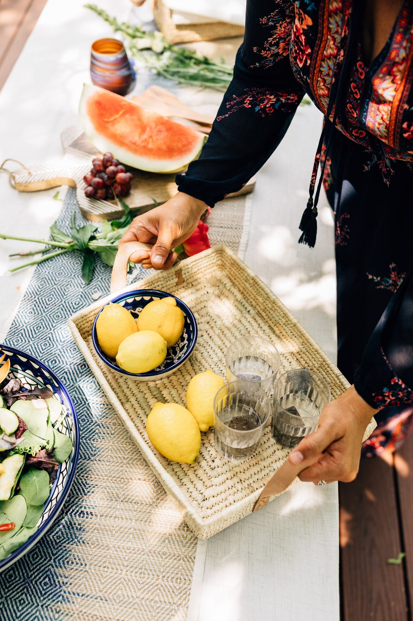 Rectangle Handled Basket