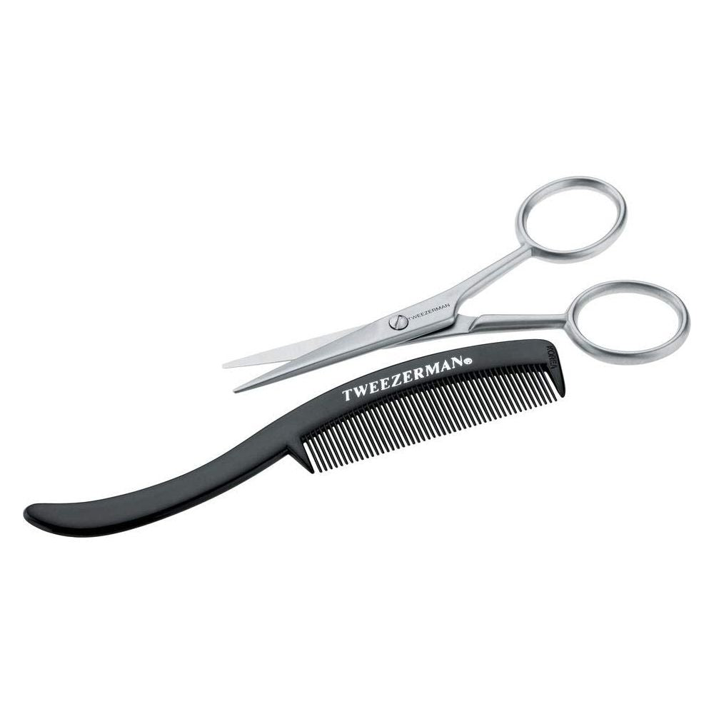 Tweezerman Gear Moustache Scissors with Comb