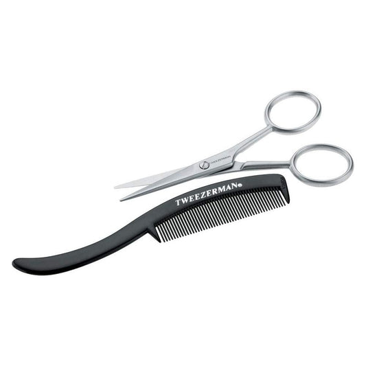 Tweezerman Gear Moustache Scissors with Comb