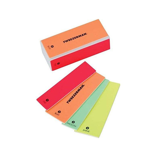 Tweezerman - 4-in-1 File, Buff, Smooth & Shine Block Neon