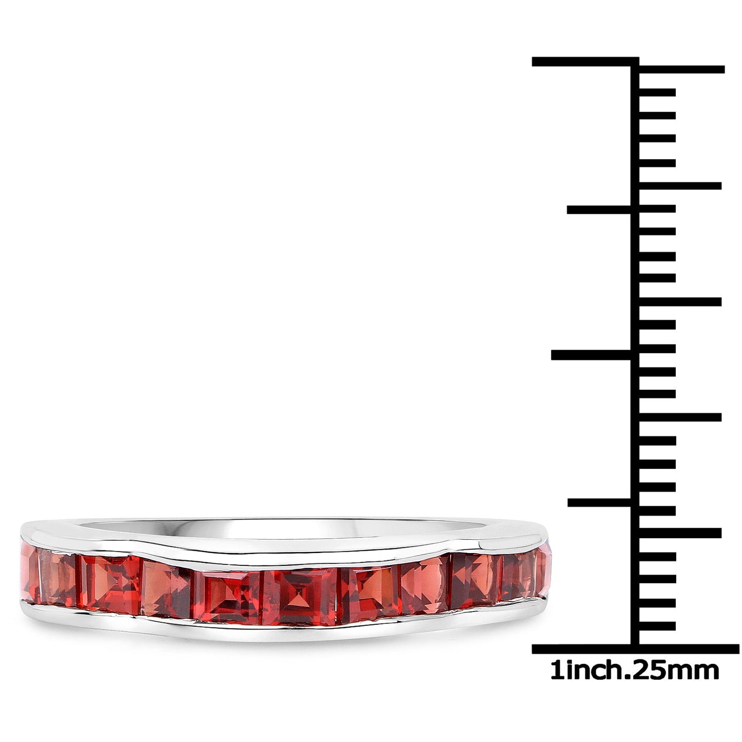 2.25 Carat Genuine Garnet .925 Sterling Silver Ring