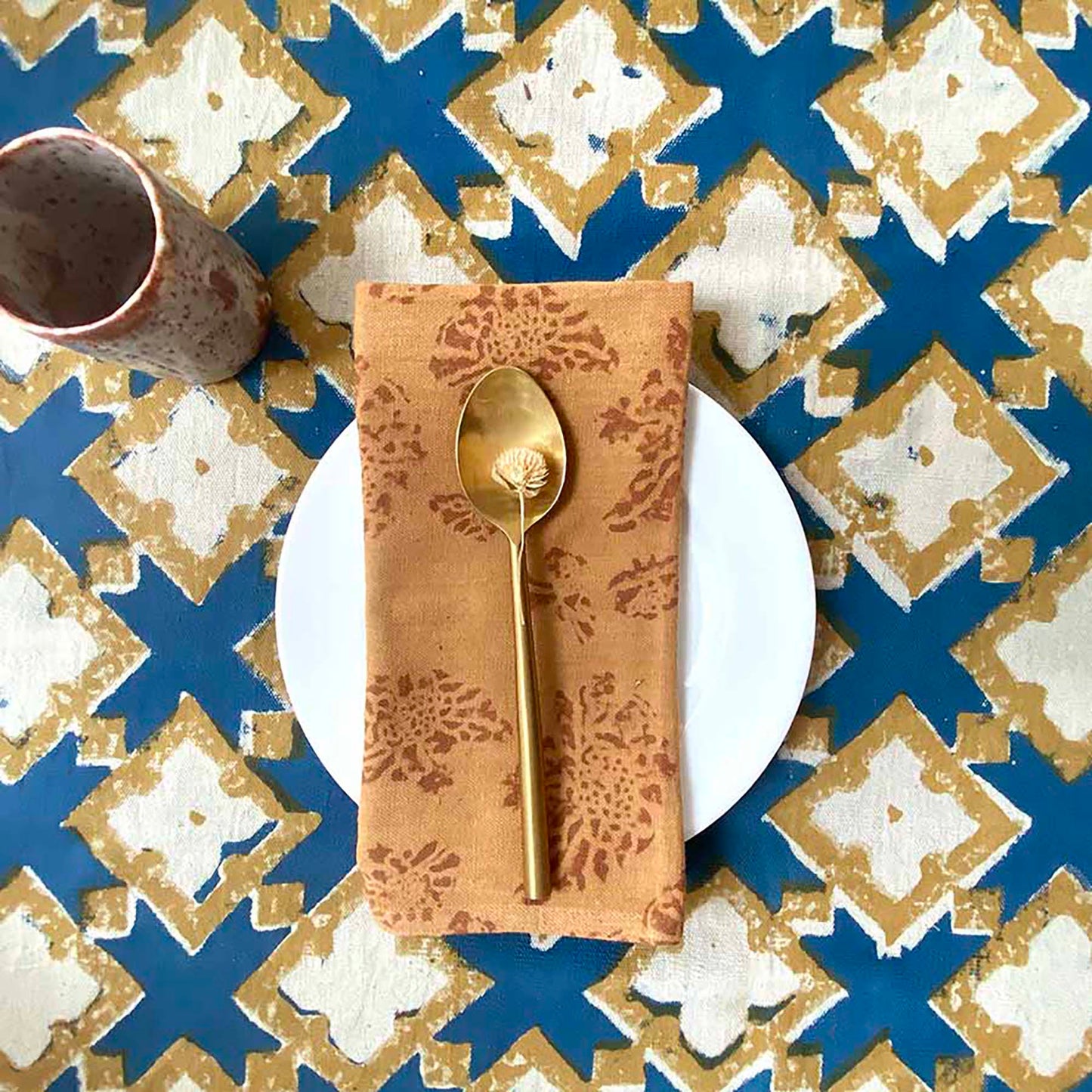 Ethically Made Cotton Dinner Napkins (Set of 4) - Marigold