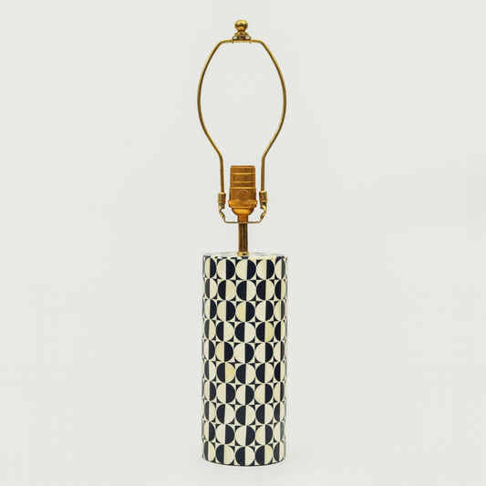 Geo Inlay Blue Table Lamp