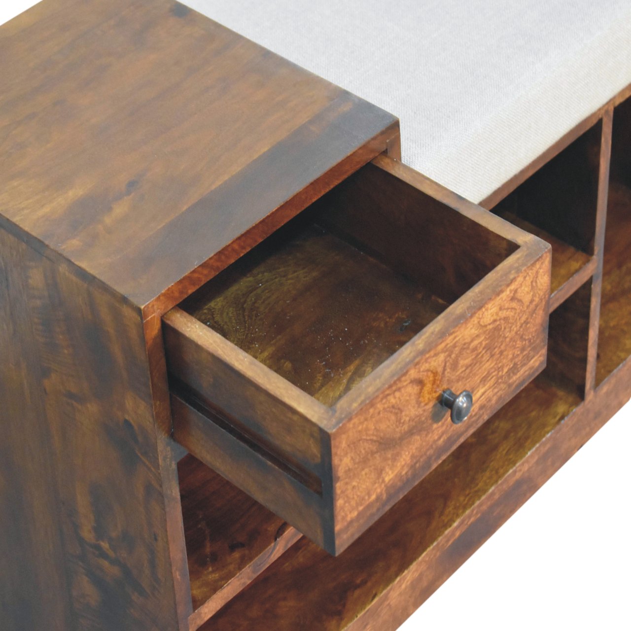 Solid Wood Retreat Chestnut Shoe Bench
