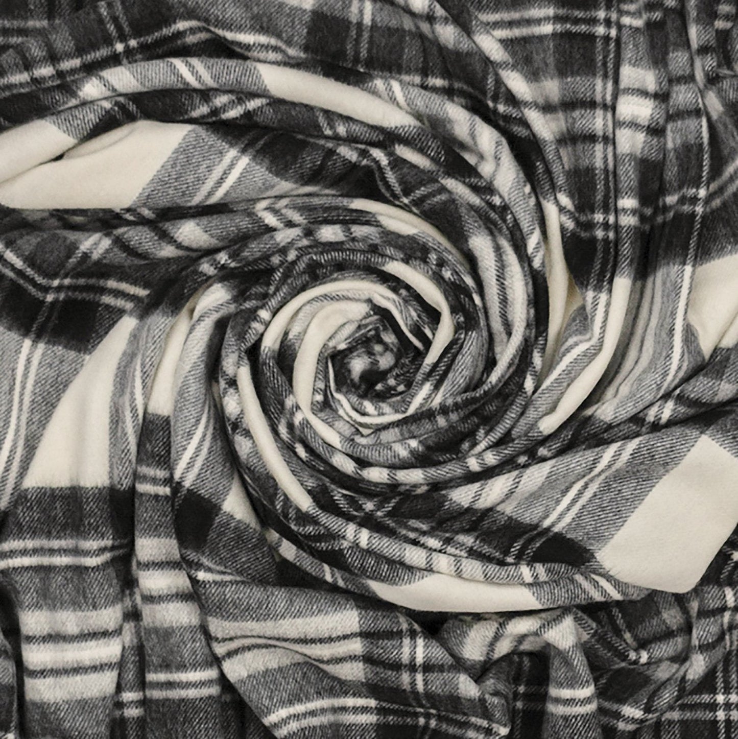 Highland Tartan Tweed Merino Wool Throw ~ Dress Grey Stewart ~