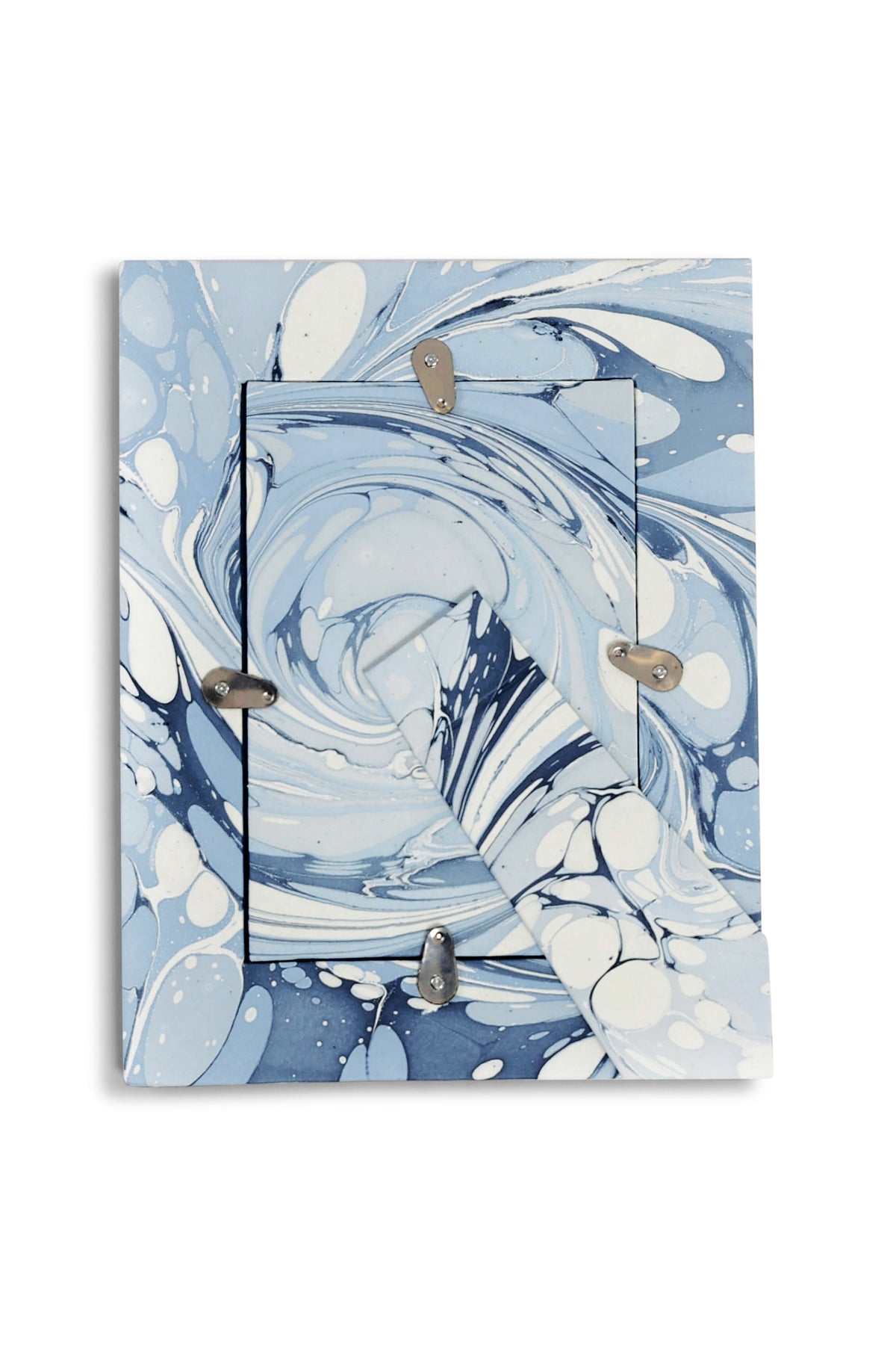 Hand-Marbled Picture Frame in Ocean Wave, 4x6