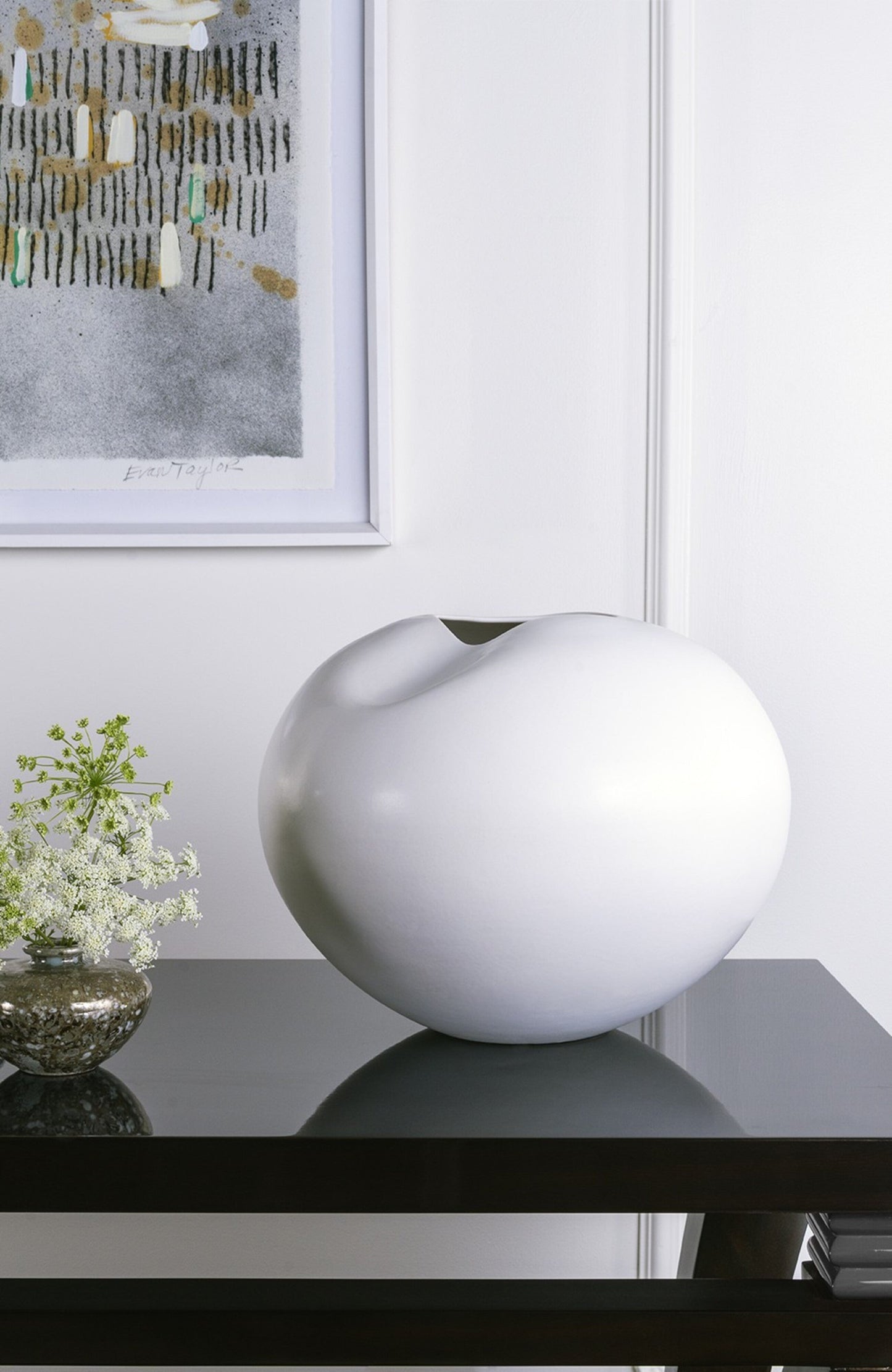 Milan White Sculptural Vase