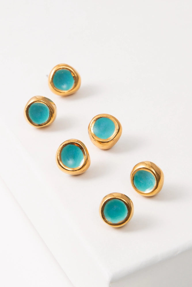 Sculpted Porcelain Studs