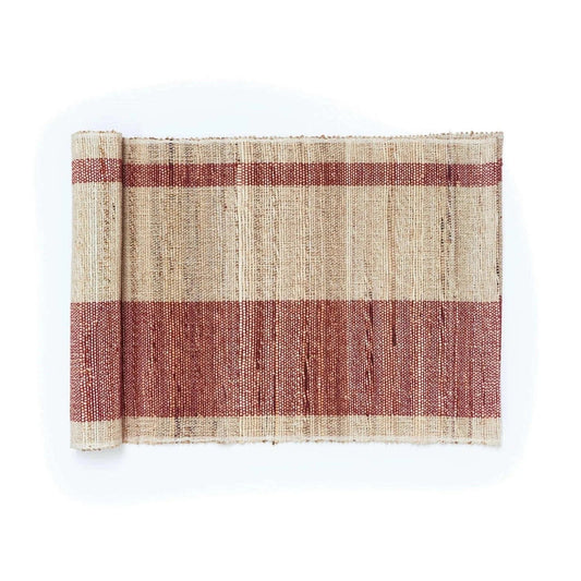 Banana Stem Fiber Table Runner | Handwoven | Fair Trade | Biscotti Strata