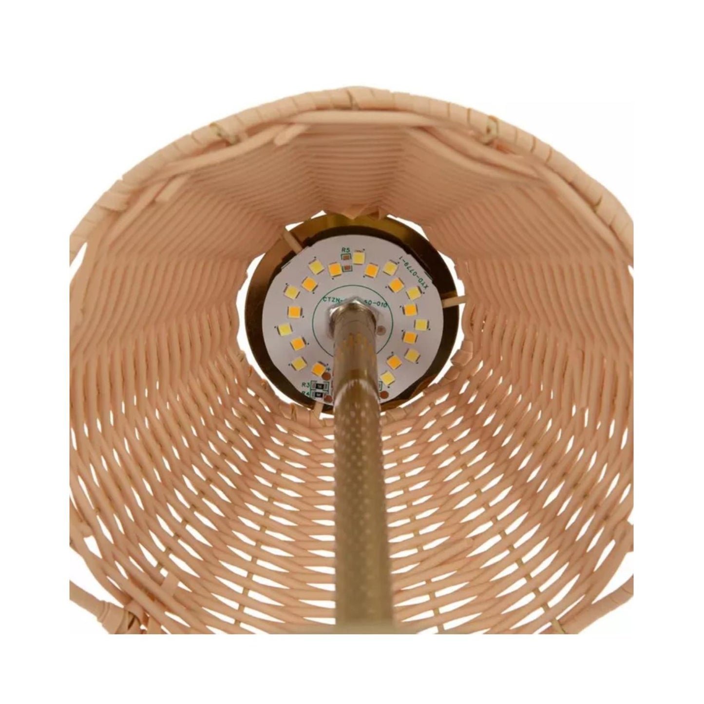 Scalloped Rattan LED Table Lamp