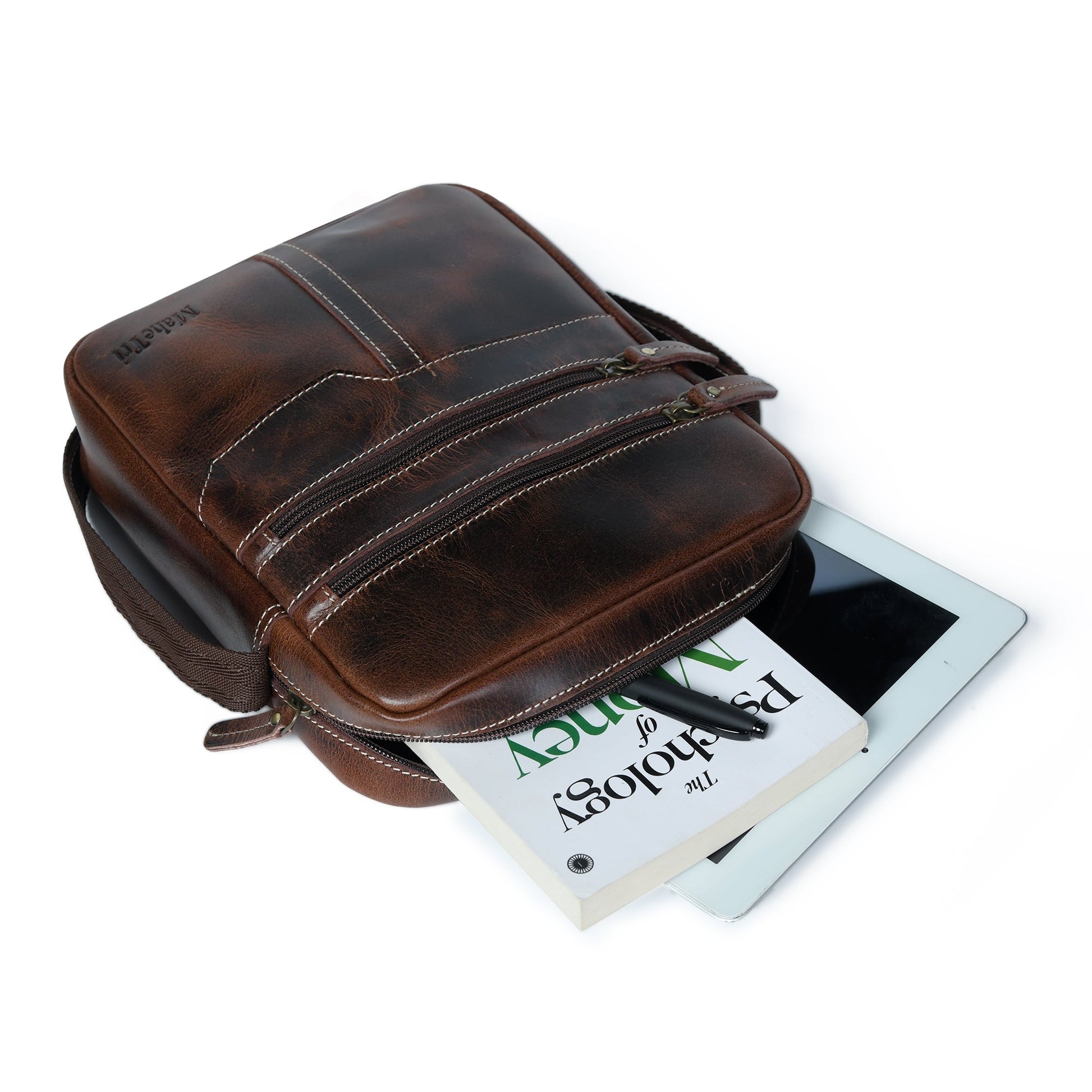 The Compact Messenger- Dark Brown - Osadia Concept Store