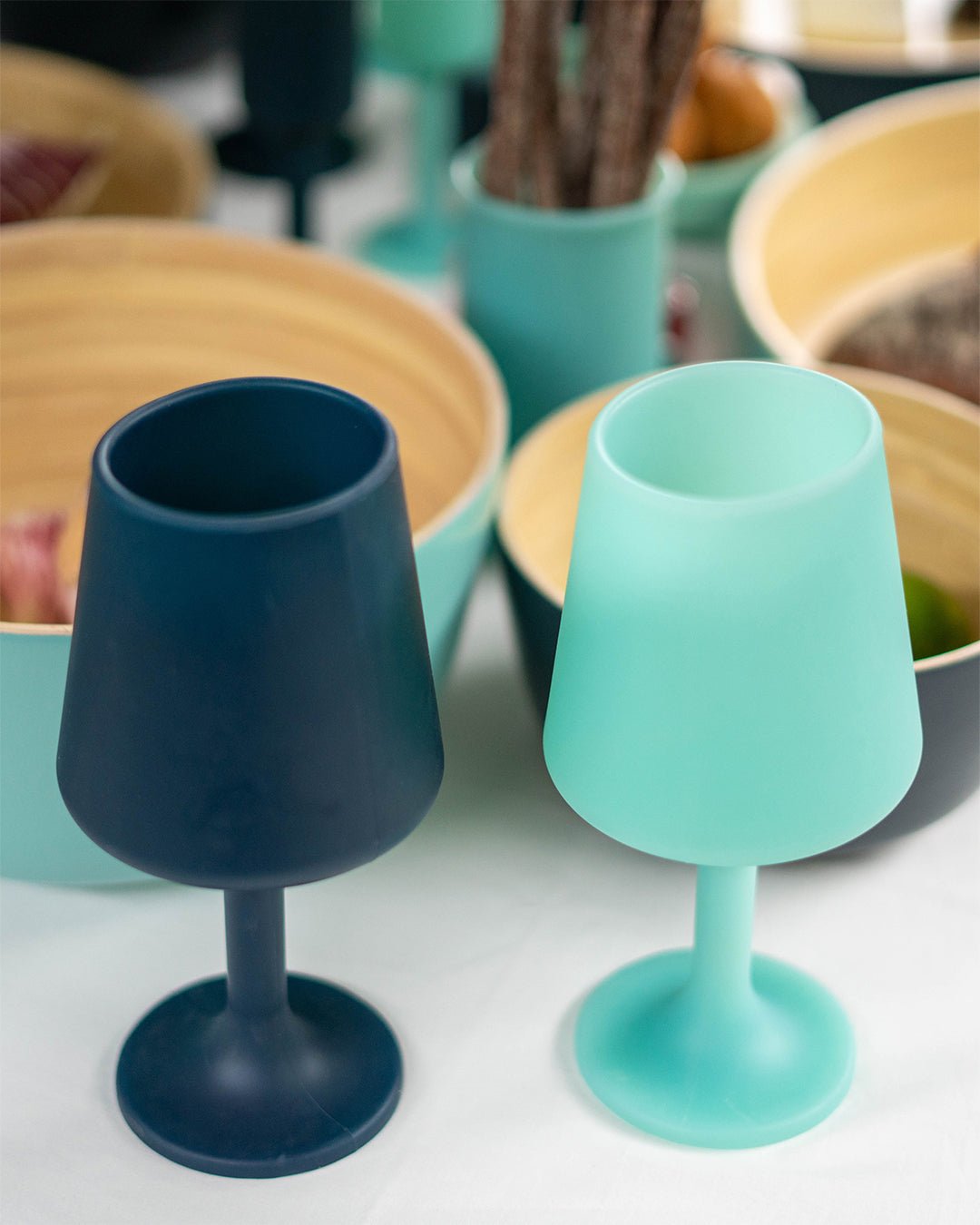 mist + ink | swepp | silicone unbreakable wine glasses