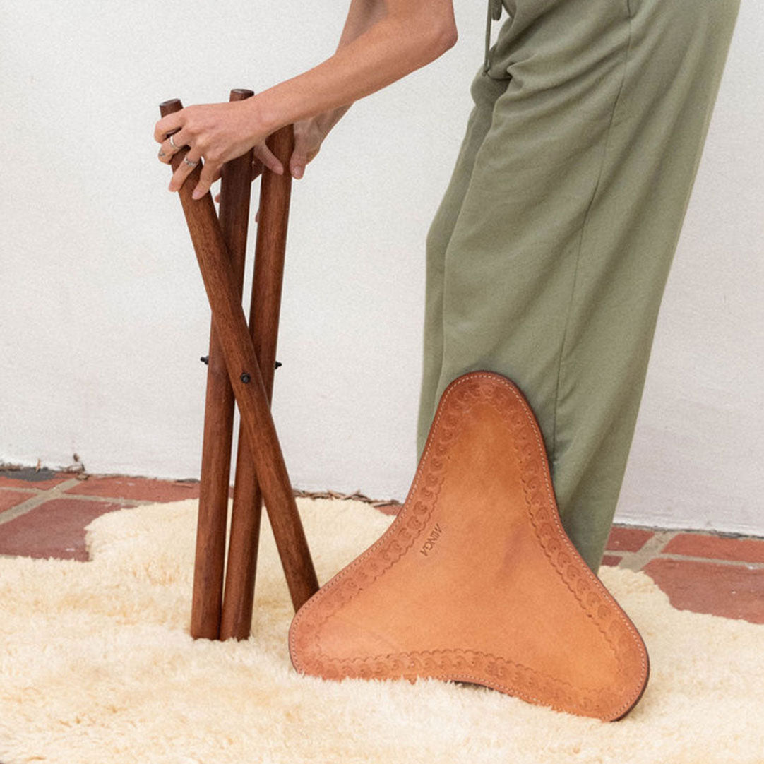 Handmade Leather Stool