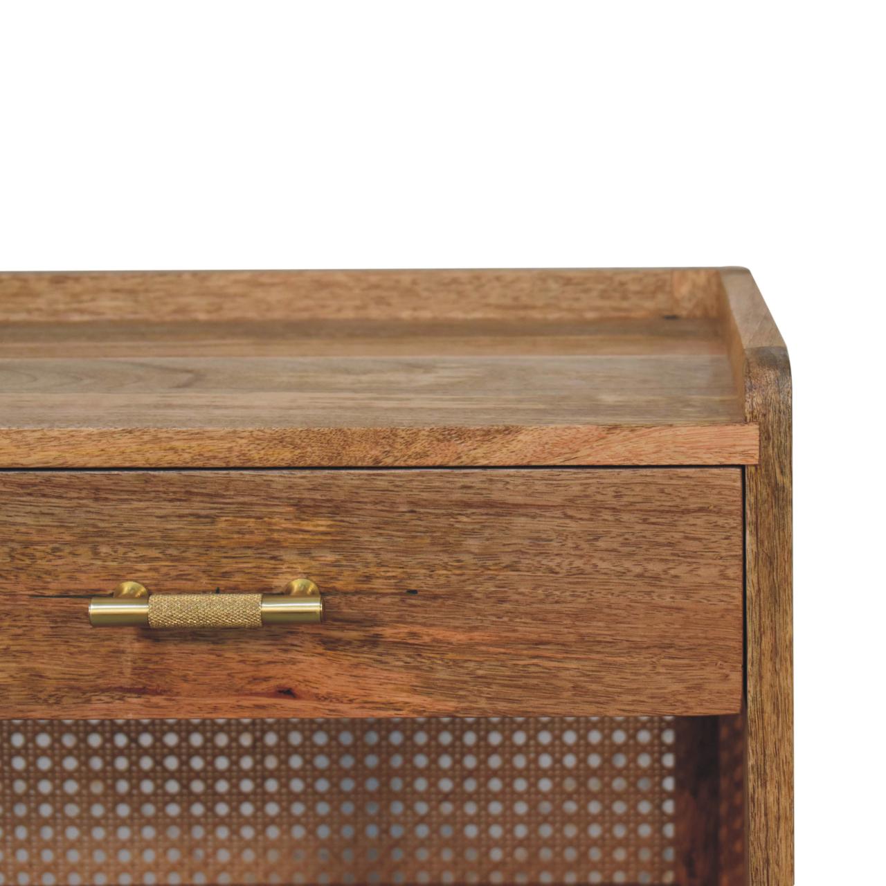 Solid Wood Larissa T-Bar Bedside Table