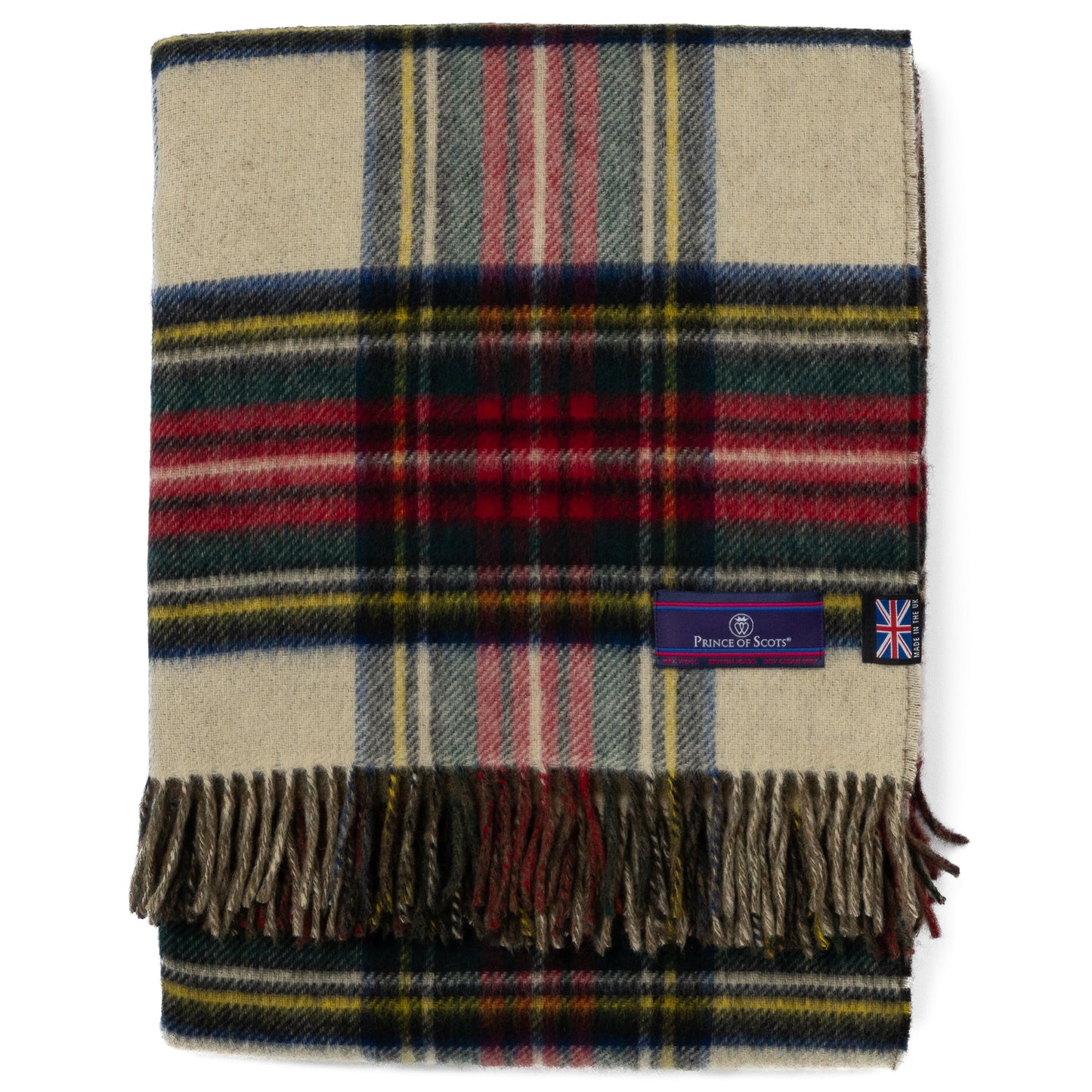 Prince of Scots Double Merino Wool Reversible Throw – Antiqued Dress Stewart Tartan – 70×55 - Osadia Concept Store