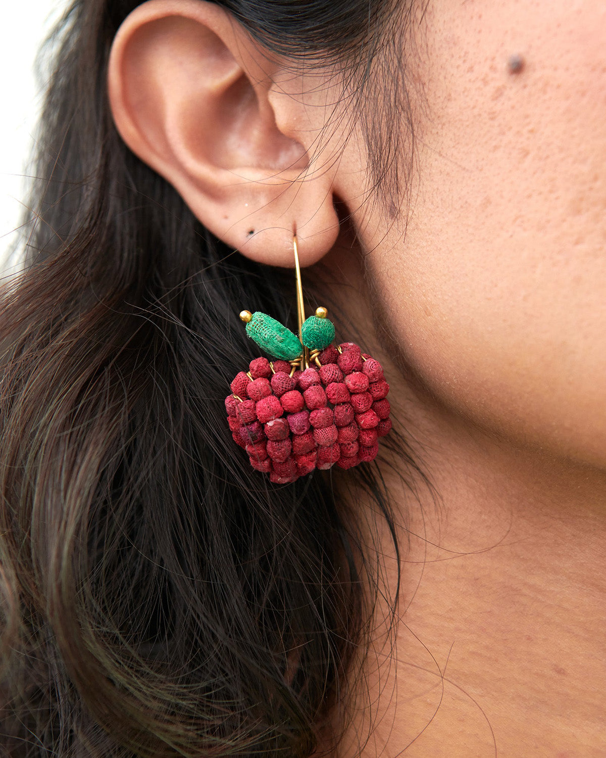 Kantha Apple Earrings