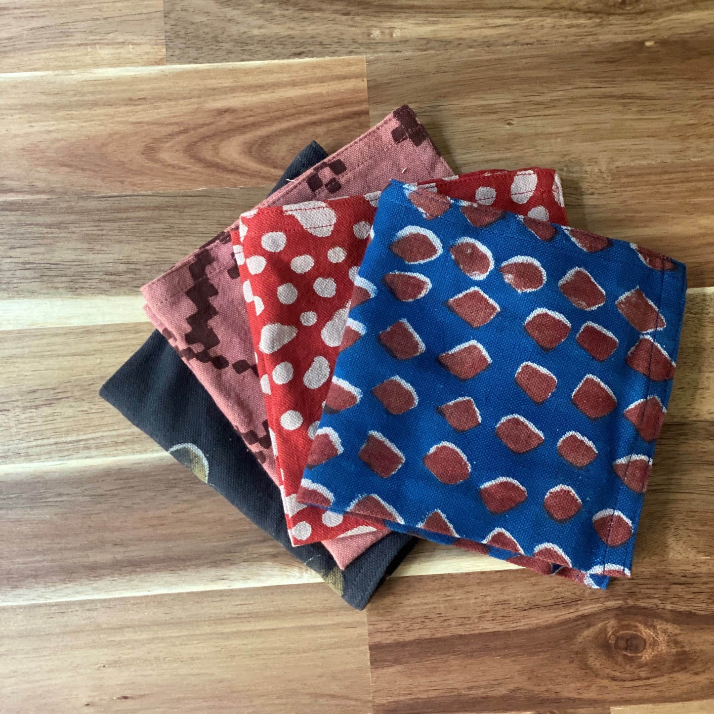 Reusable Cotton Cocktail Napkins 8x8 in (Set of 4) - Delancy