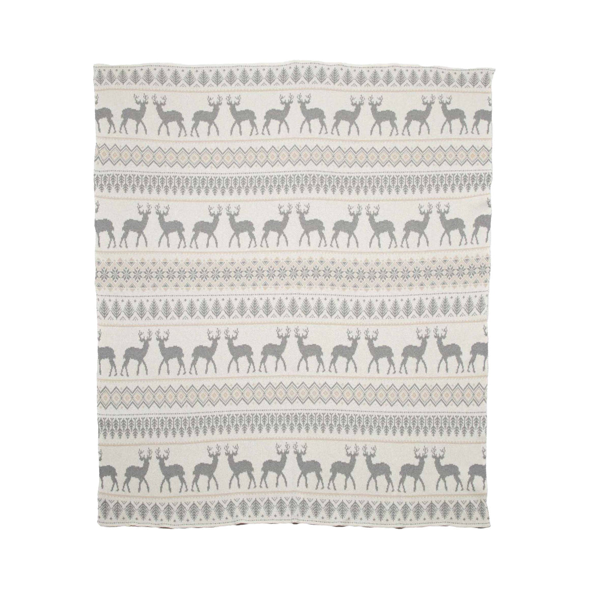 Vintage Fair Isle - Cotton Sustainable Knit Throw Blanket