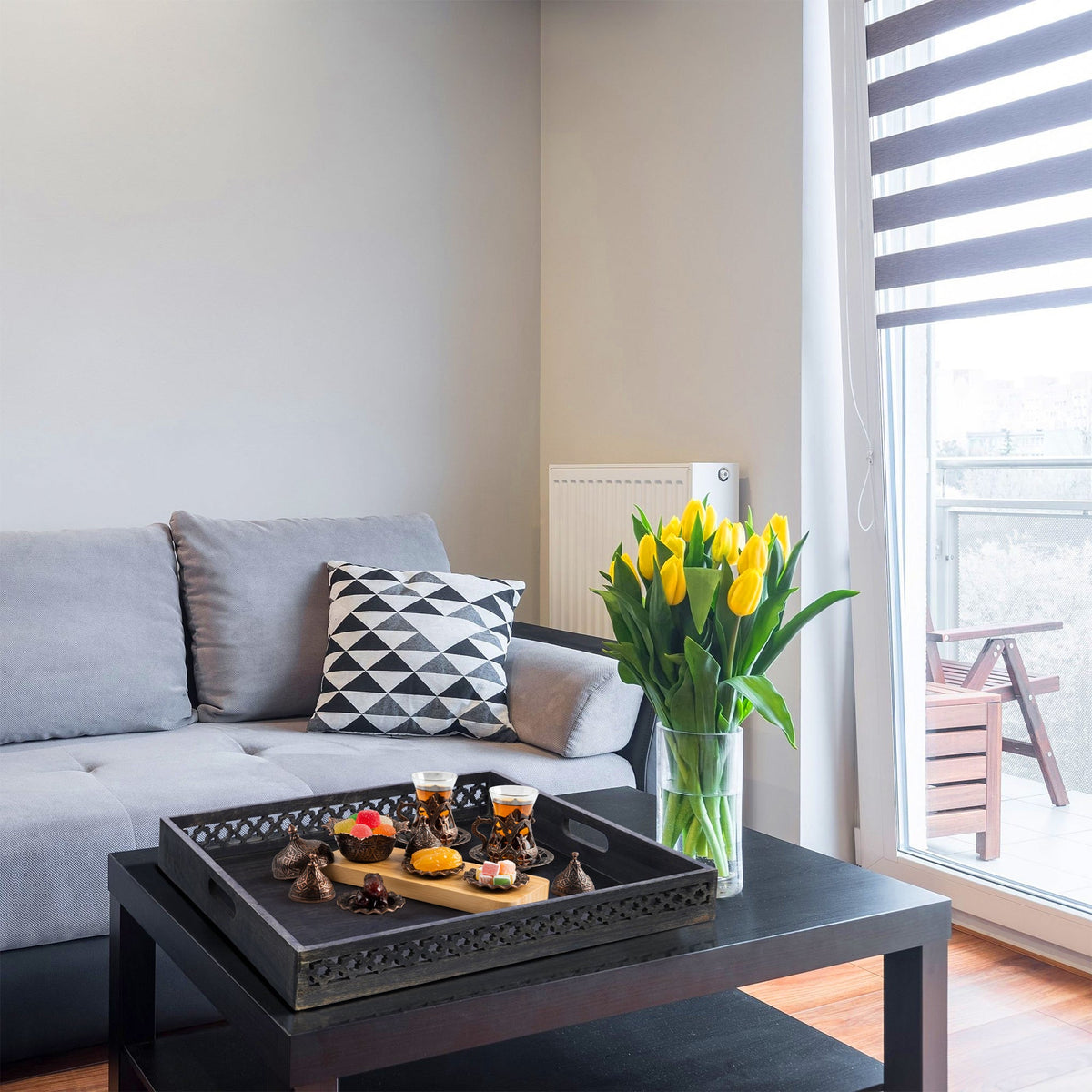 Trellis Rustic Ottoman Trays