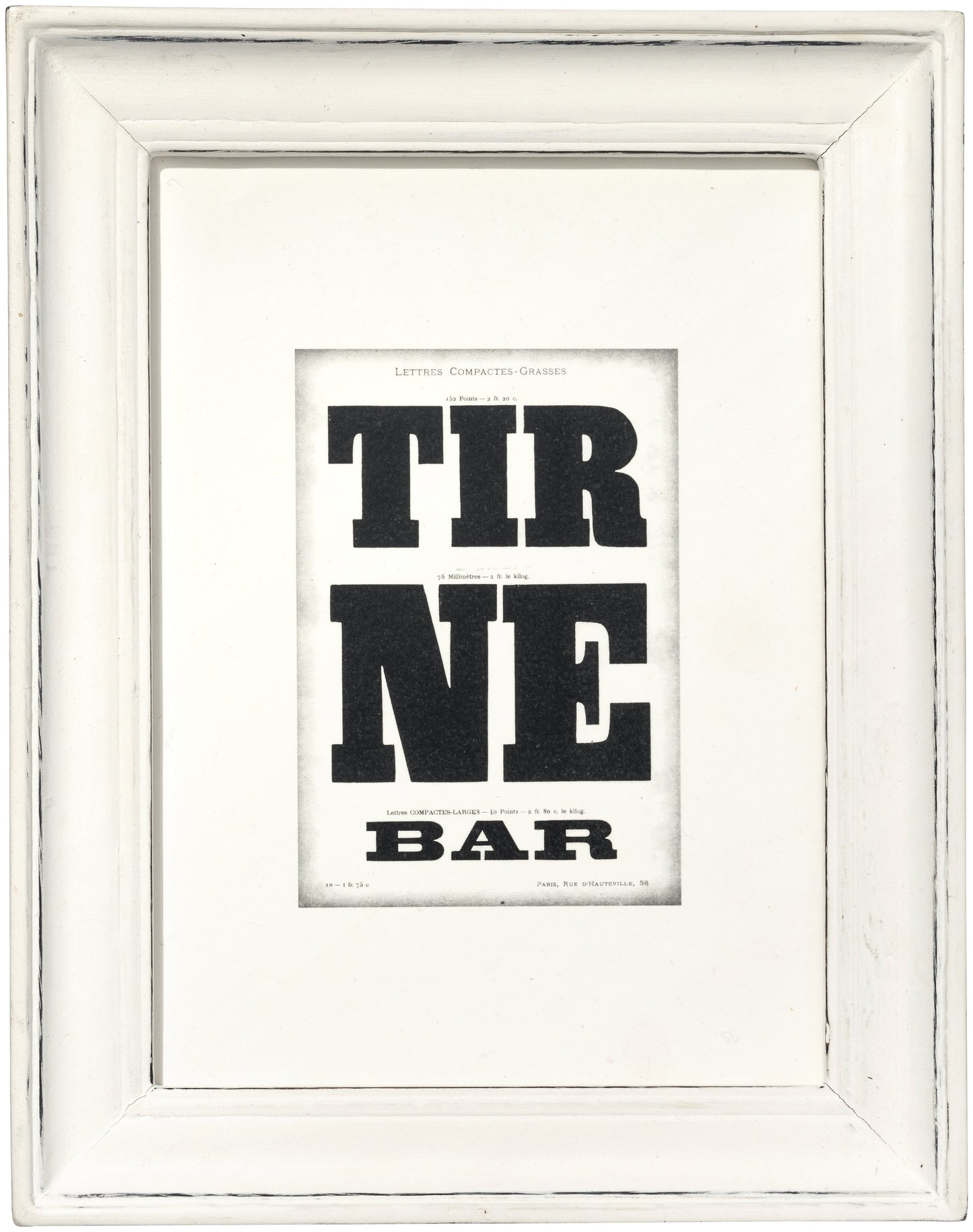WOODEN WHITE FRAME - WIDE LARGE