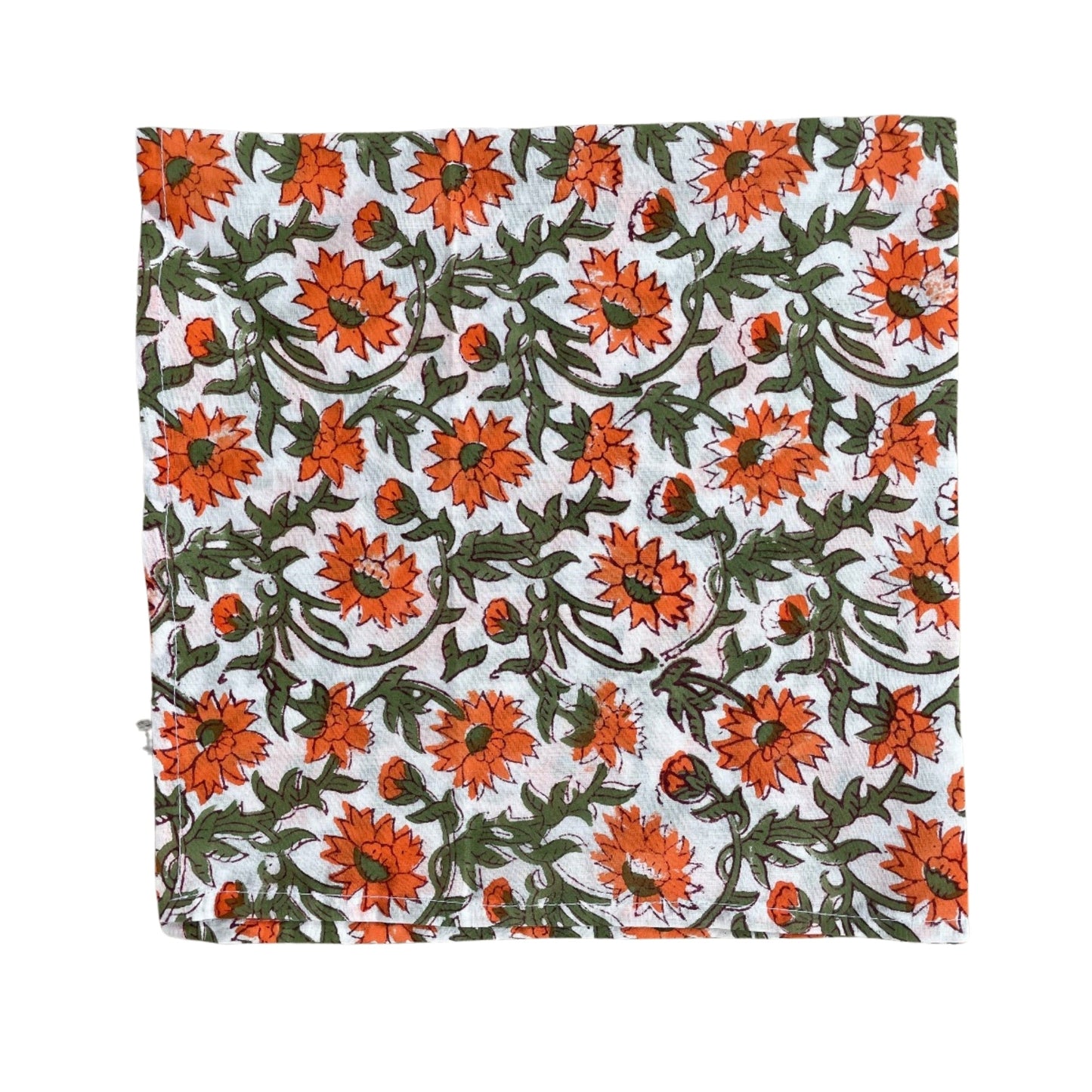 Bandana Scarf - Darlington Floral Papaya Square