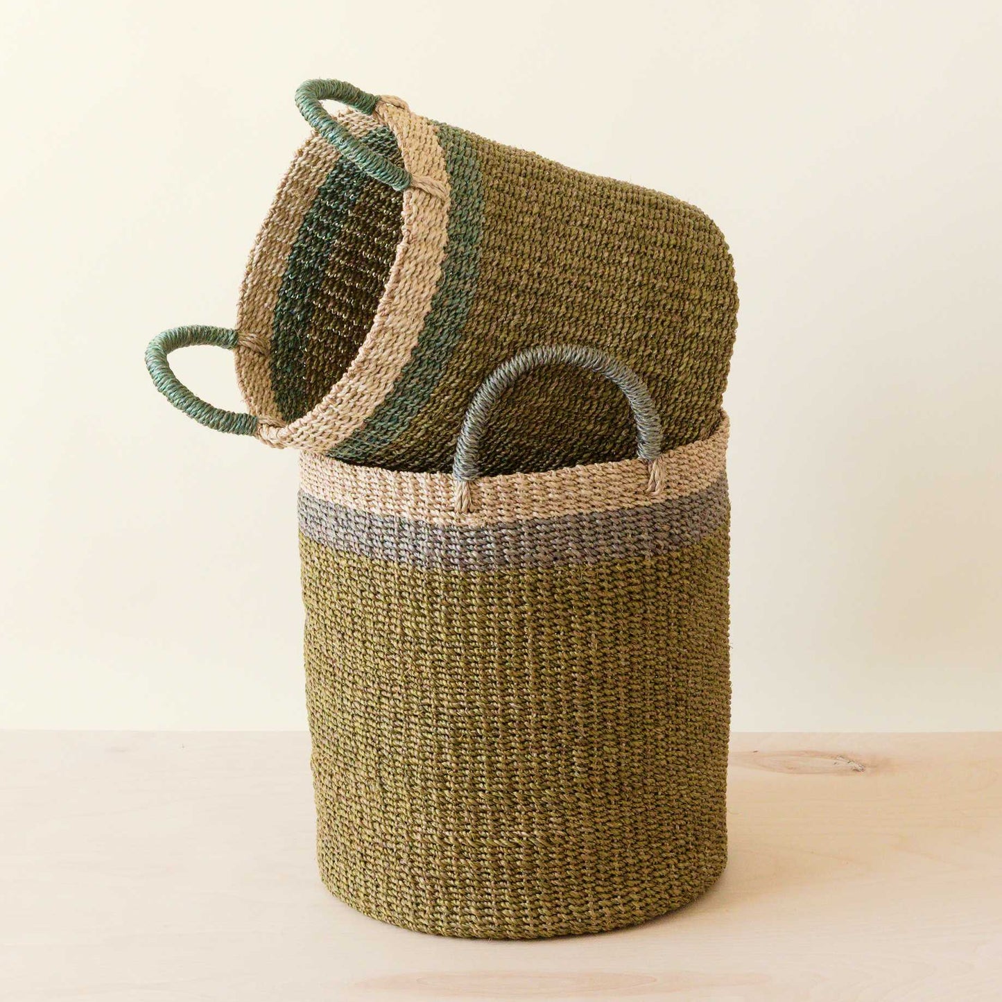 S/2 Olive Baskets with Handle
