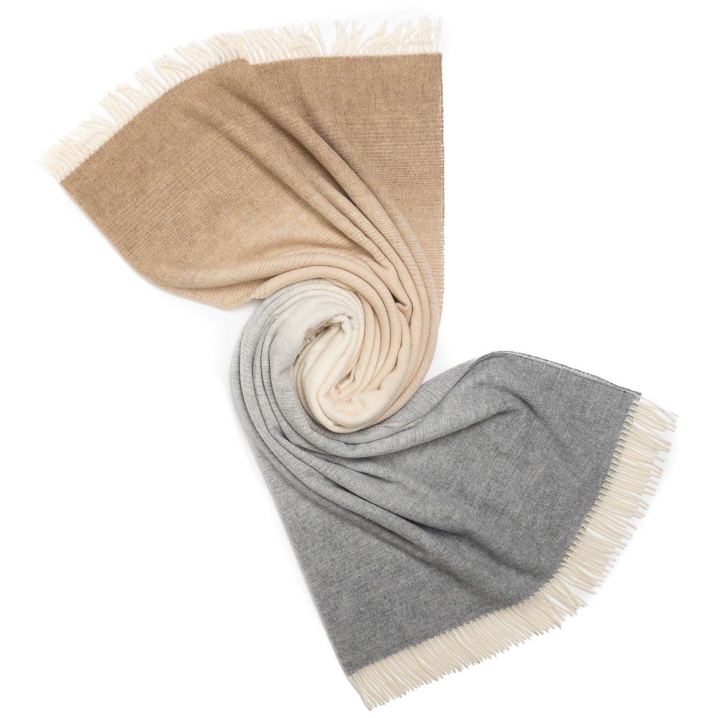 Whisper Ombre Merino Wool Throw – Fog | Prince of Scots - Osadia Concept Store