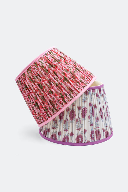 14” Pleated Empire Lampshade — Blockprint