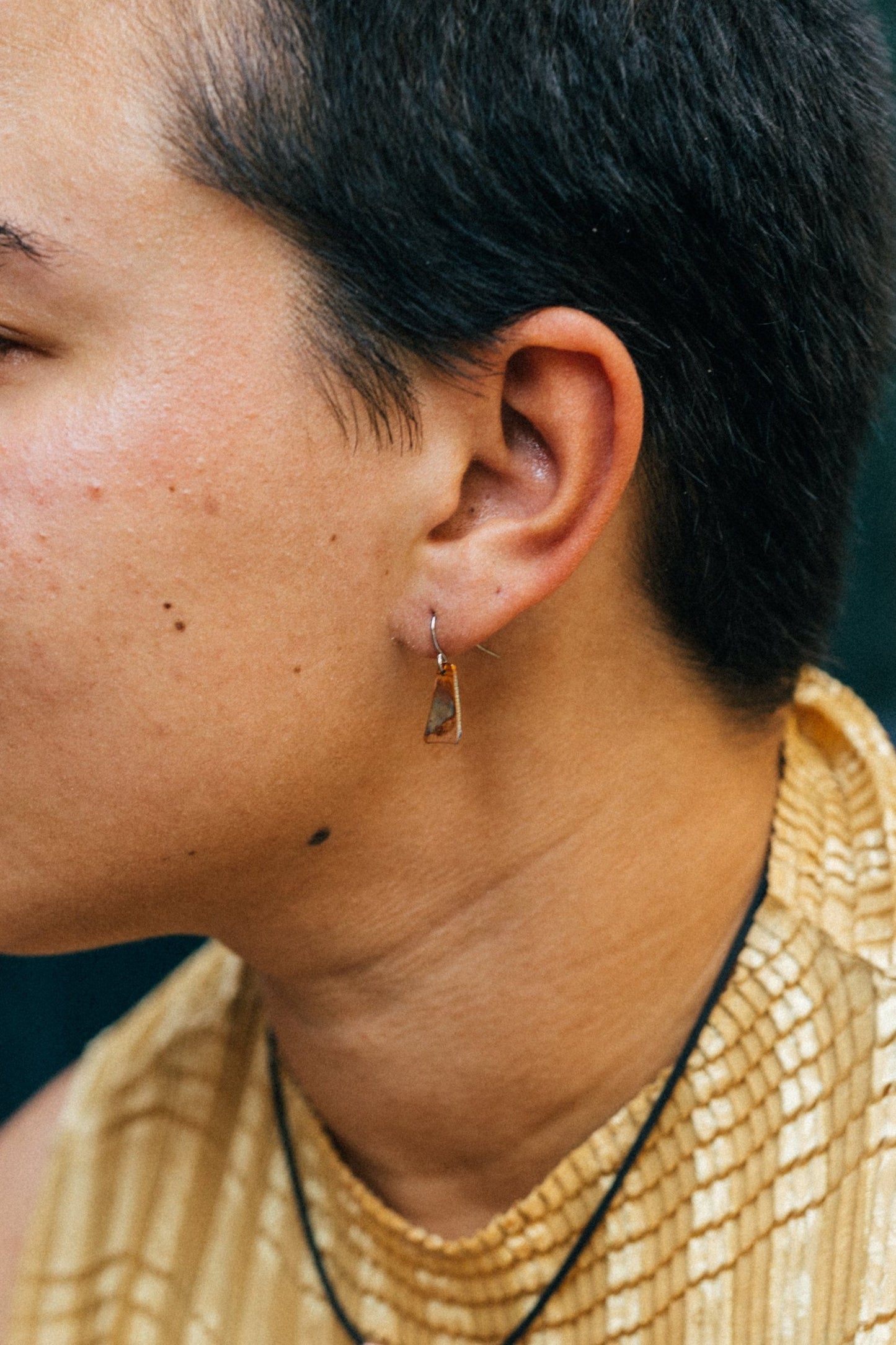 Copper Harbor Mini Earrings | Repurposed Automotive Copper Shims | Stainless Steel Ear Wire