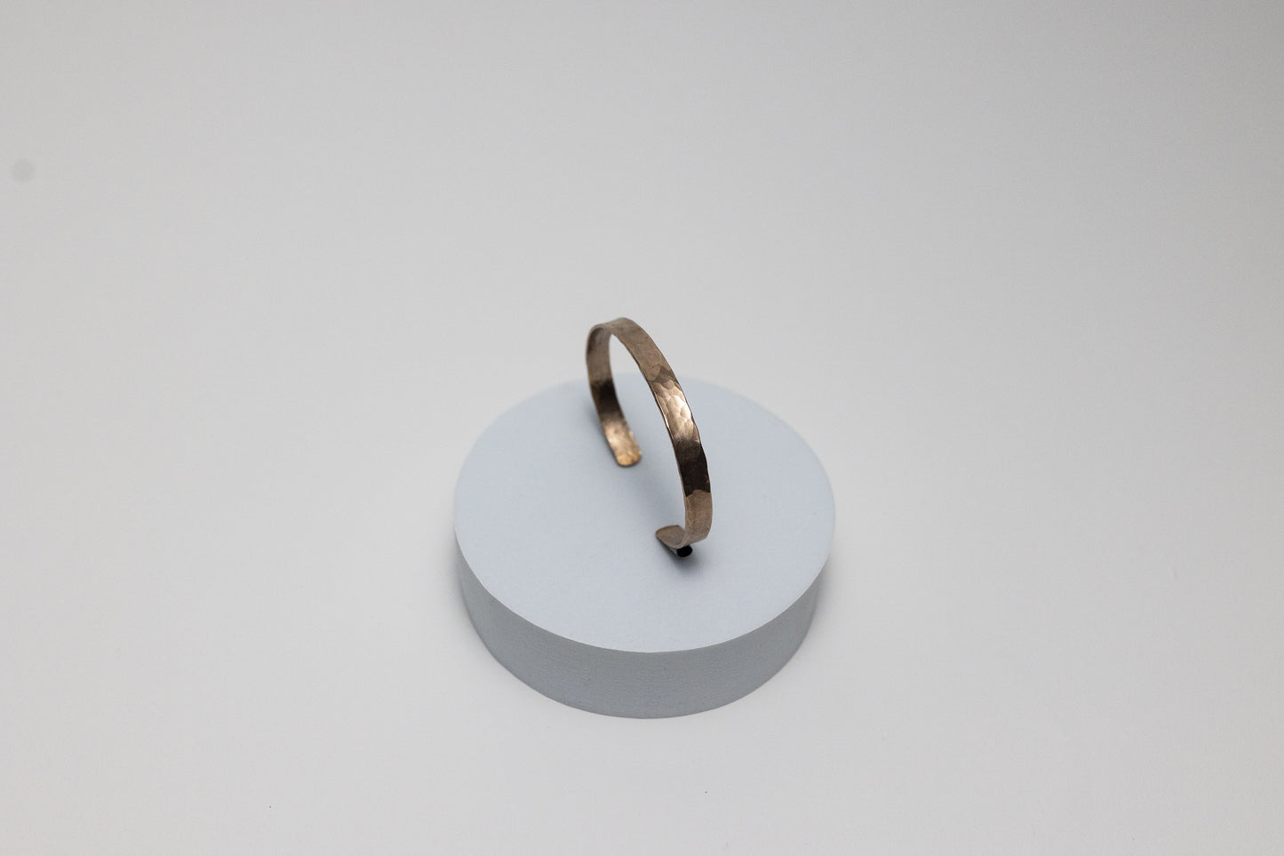 Stop & Breathe Cuff | Upcycled Automotive Copper Brake Line Hammered for Texture