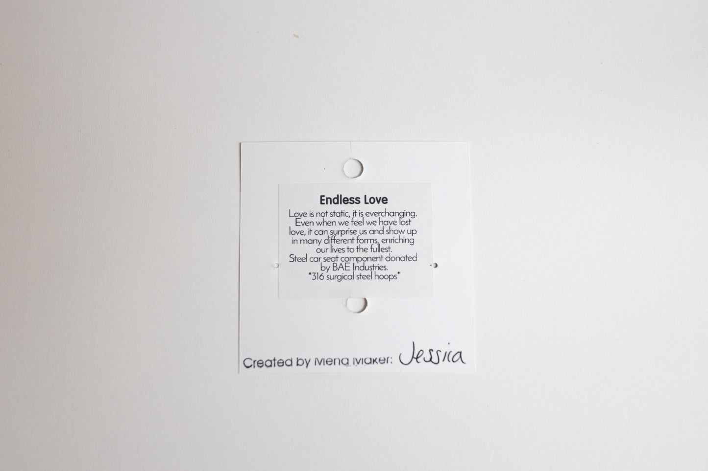 Endless Love Earrings | Repurposed Automotive Steel Parts | Surgical Steel Hoops
