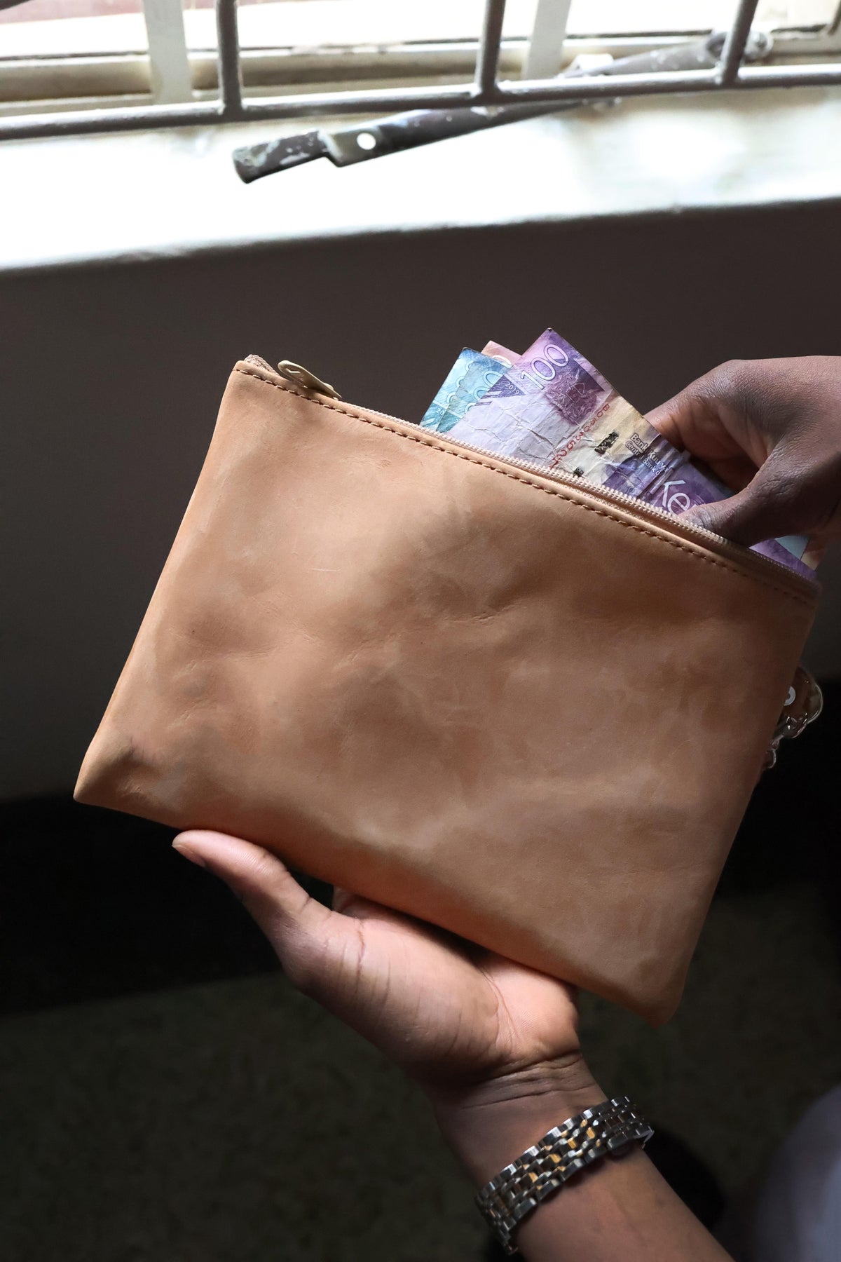 The Leather Clutch