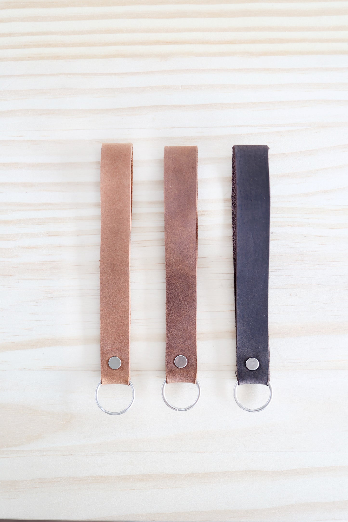 Leather Keychain Wristlet