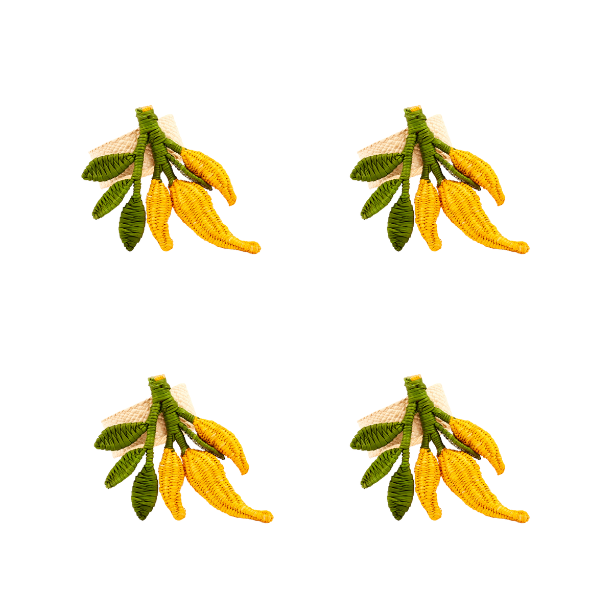 S/4 Yellow Chili Pepper Napkin Ring