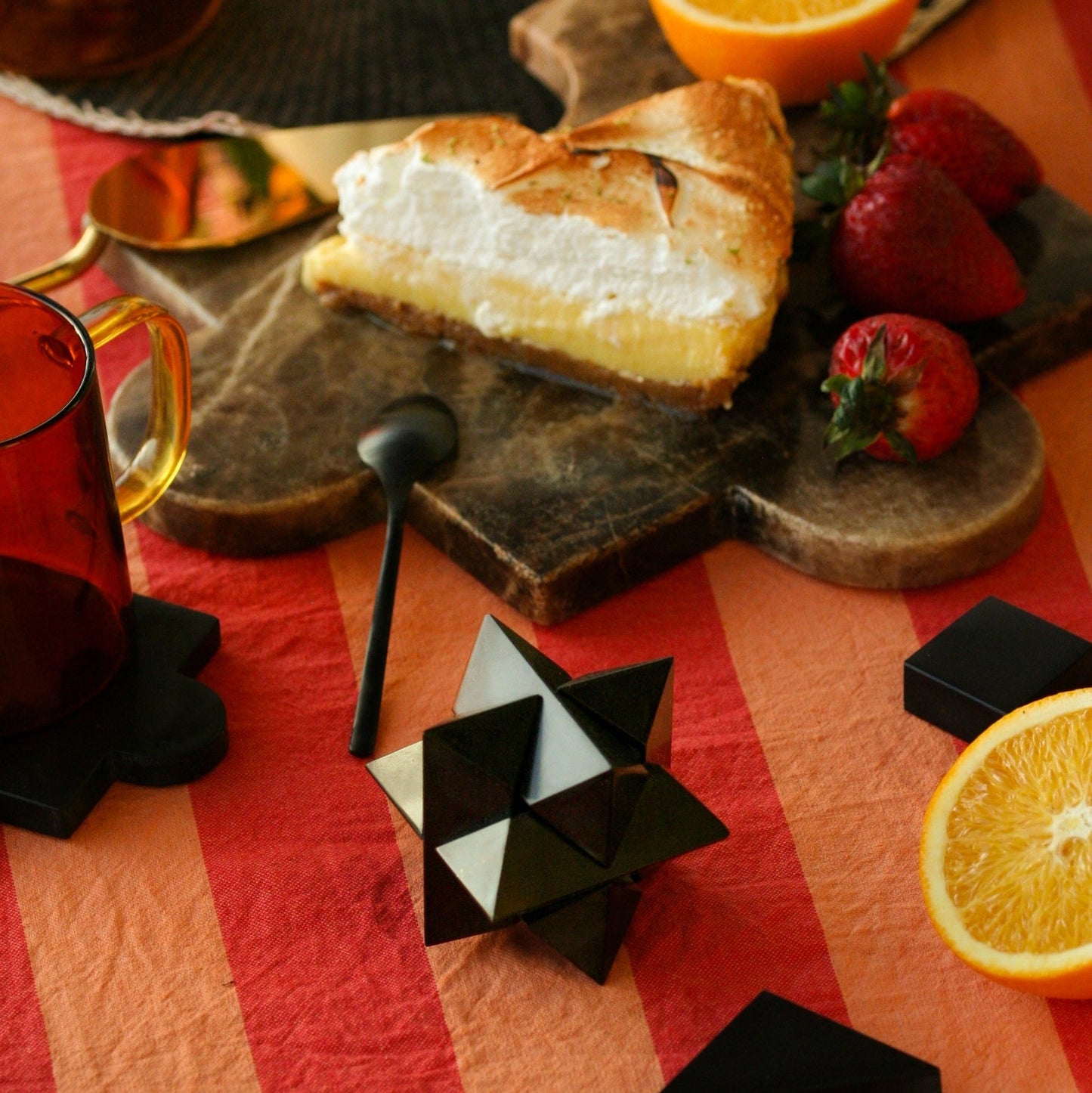 Burr Star 3D gemstone puzzle in Black Onyx
