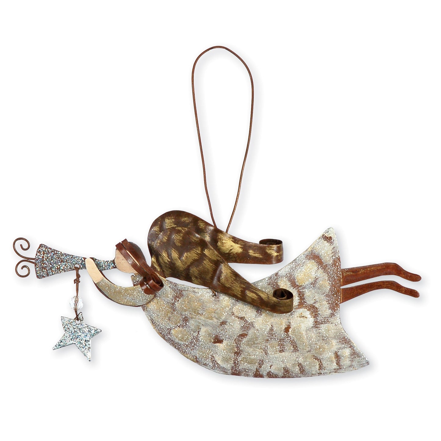 Heavenly Flight Rustic Angel Ornaments - Set of 4