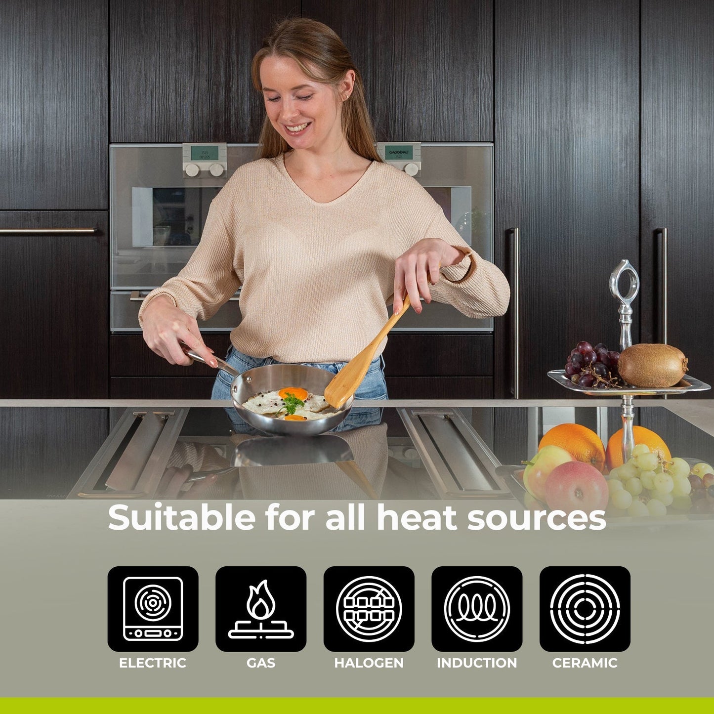 BE | LIVING Essential Series Frying Pans (Triply stainless steel)