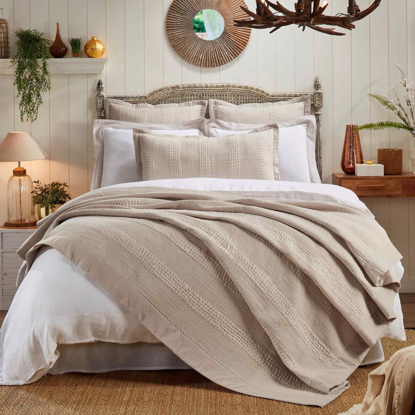Laysan Quilted Cotton Coverlet - Clearance