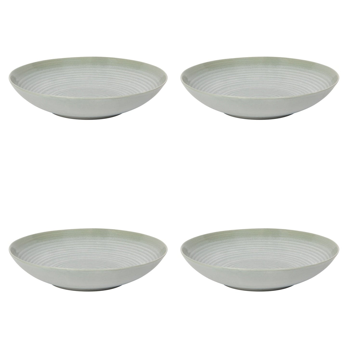 Set of 4 Aquarius Sage Individual Pasta Bowl 8.5 inch