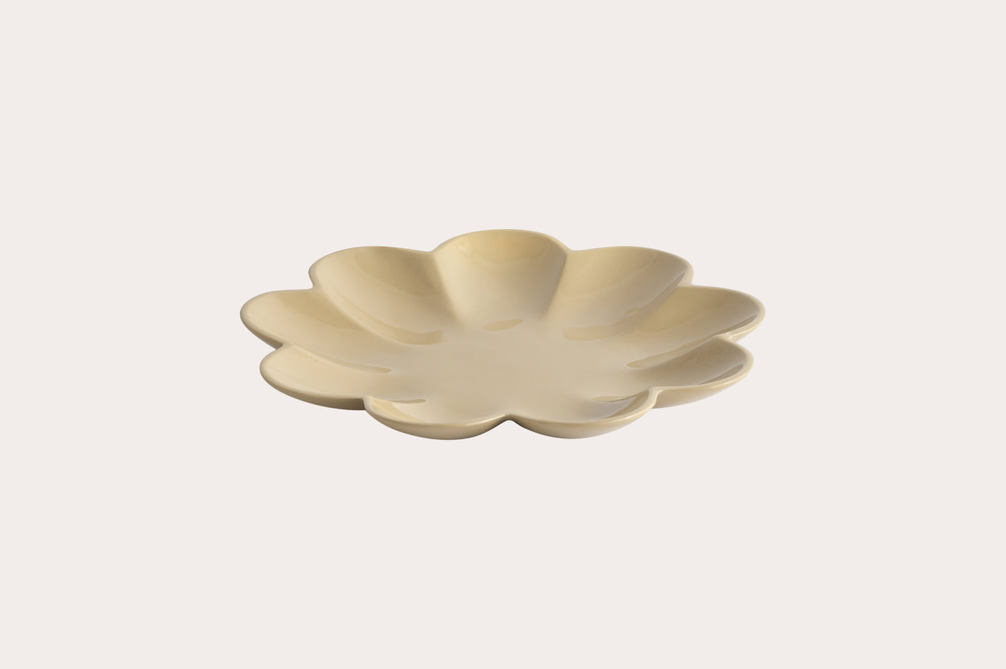 Decorative Petal Tray | Beige | Aluminum